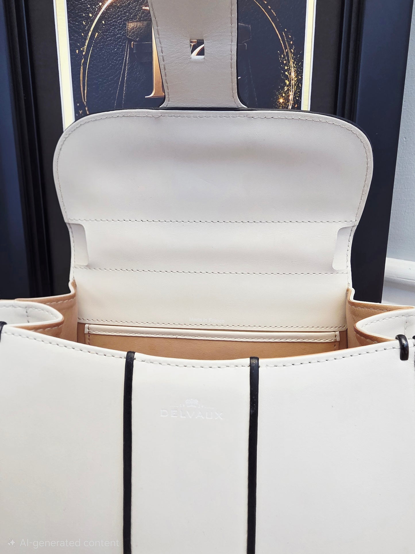 Delvaux Brillant MM "Panda" White & Black Leather Top Handle Bag