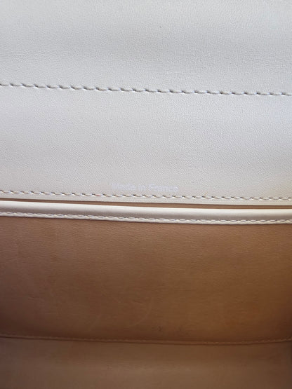 Delvaux Brillant MM "Panda" White & Black Leather Top Handle Bag