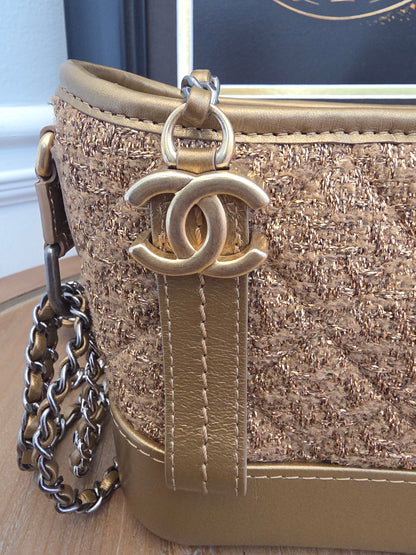 The Champagne Tweed Collection: Chanel CC Charm Shoulder Bag