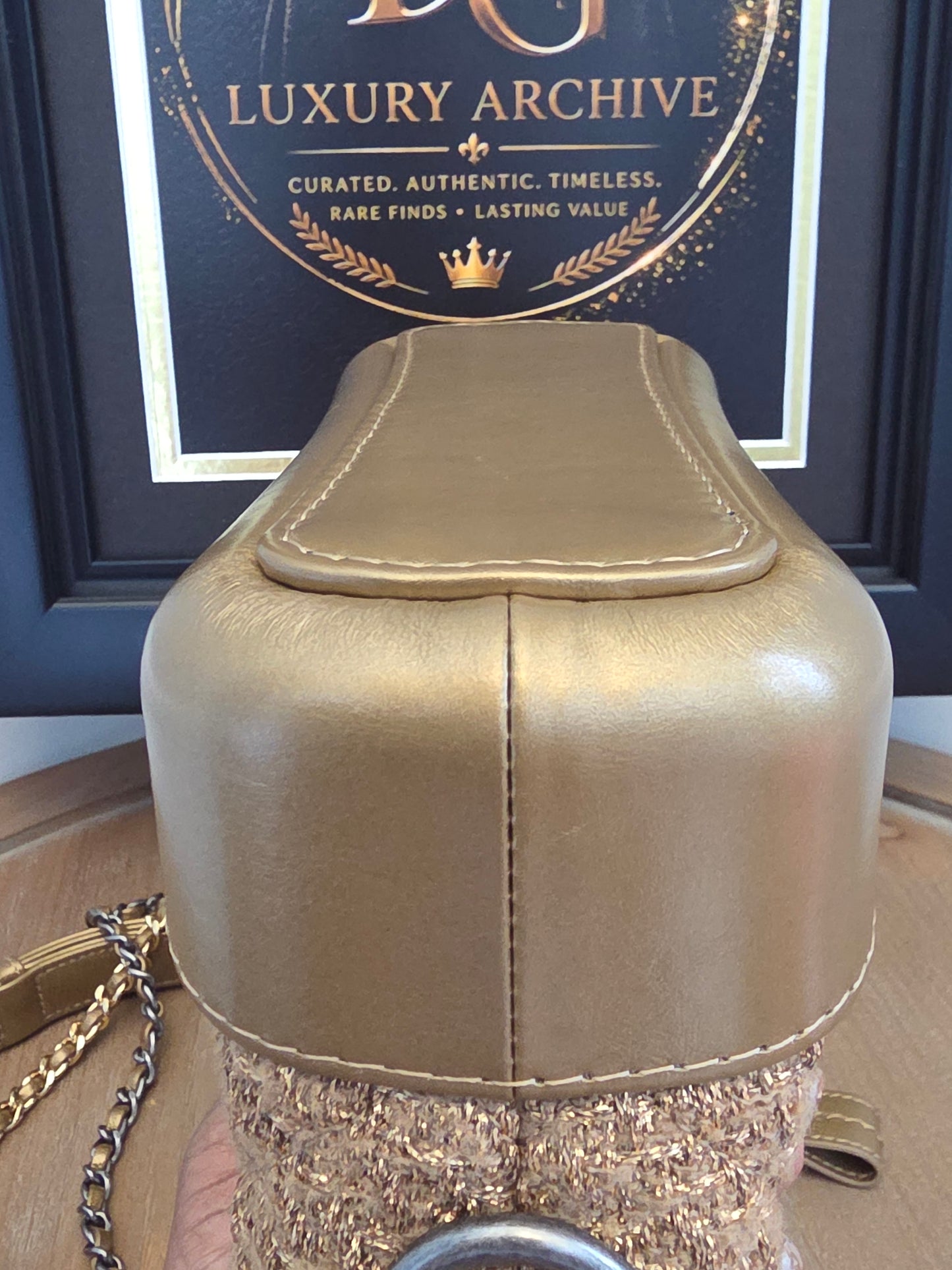 The Champagne Tweed Collection: Chanel CC Charm Shoulder Bag