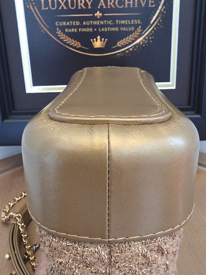 The Champagne Tweed Collection: Chanel CC Charm Shoulder Bag