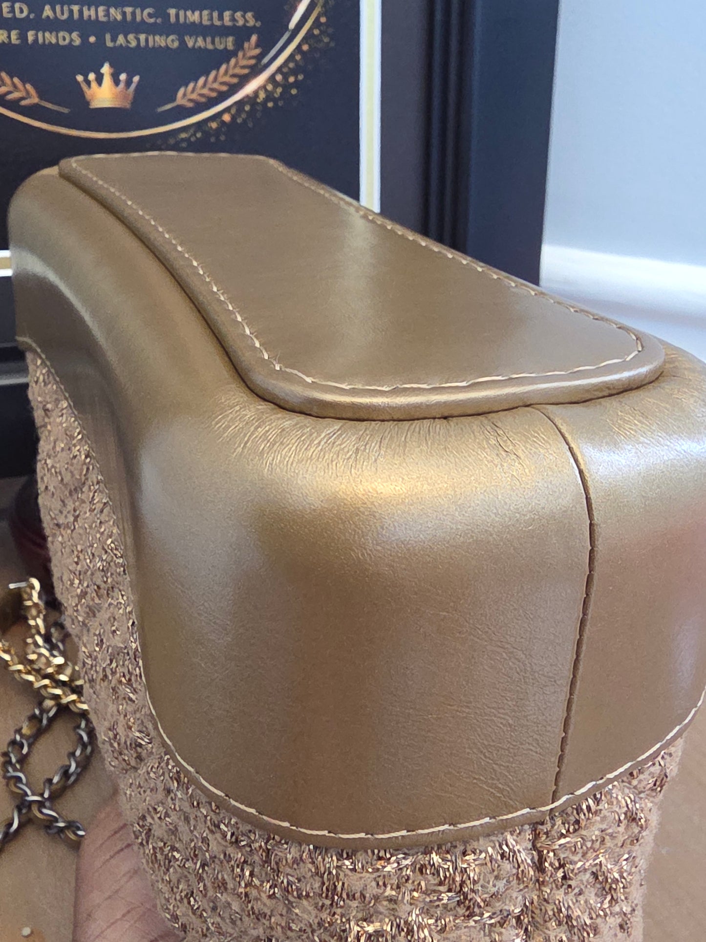The Champagne Tweed Collection: Chanel CC Charm Shoulder Bag