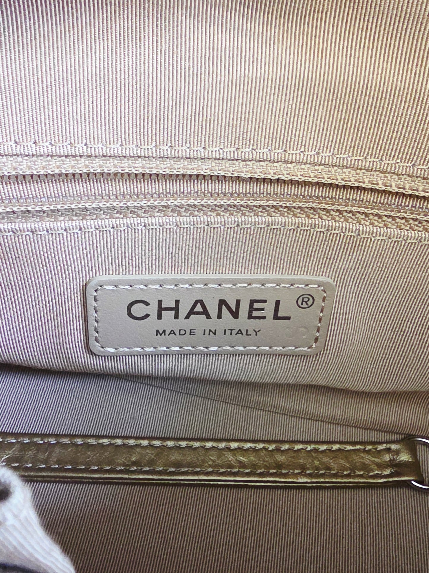 The Champagne Tweed Collection: Chanel CC Charm Shoulder Bag