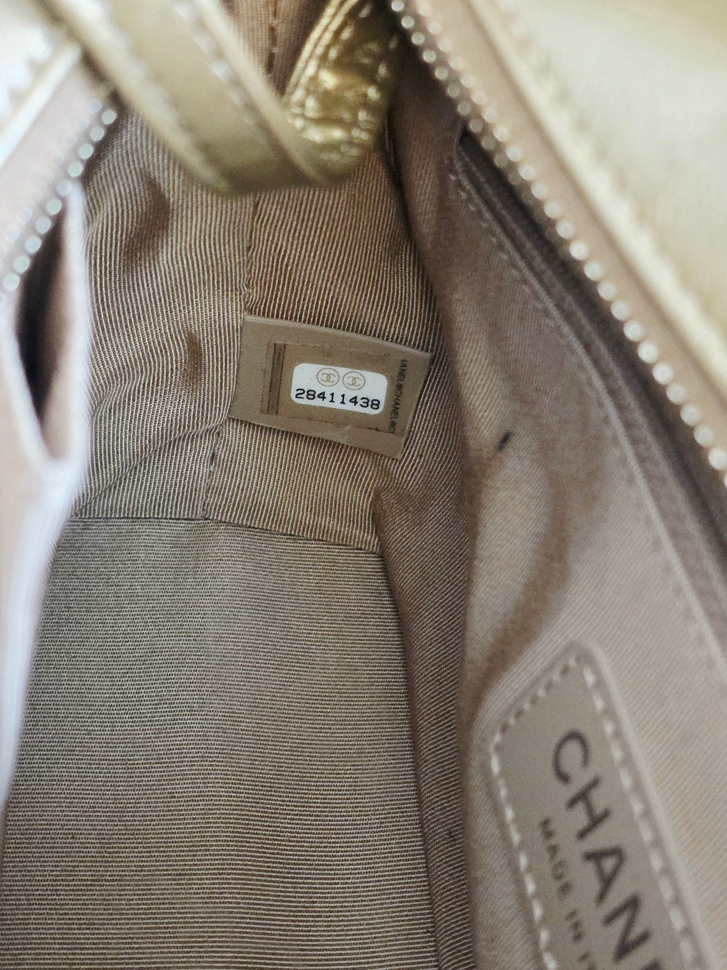 The Champagne Tweed Collection: Chanel CC Charm Shoulder Bag
