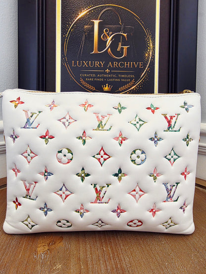 Louis Vuitton Coussin PM LV Garden White Multicolor Lambskin Shoulder Bag