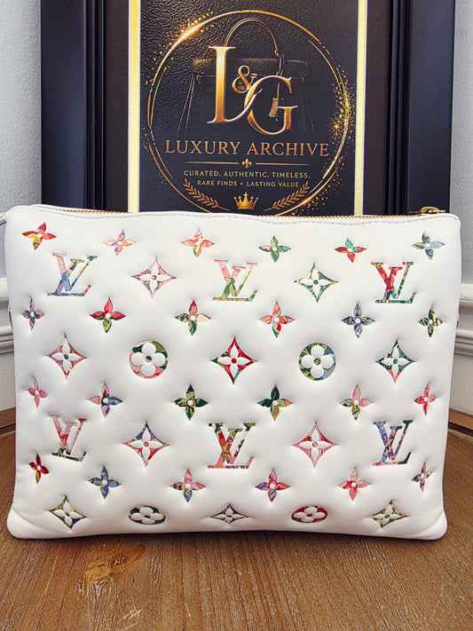 Louis Vuitton Coussin PM LV Garden White Multicolor Lambskin Shoulder Bag