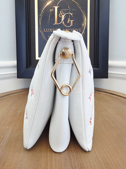 Louis Vuitton Coussin PM LV Garden White Multicolor Lambskin Shoulder Bag
