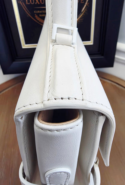 Delvaux Tempête White Calfskin Top Handle Bag