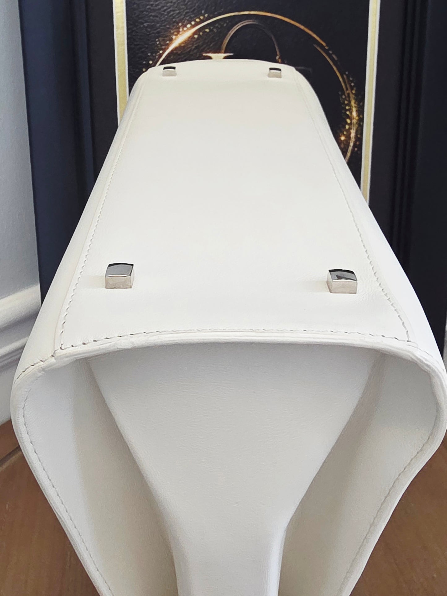 Delvaux Tempête White Calfskin Top Handle Bag