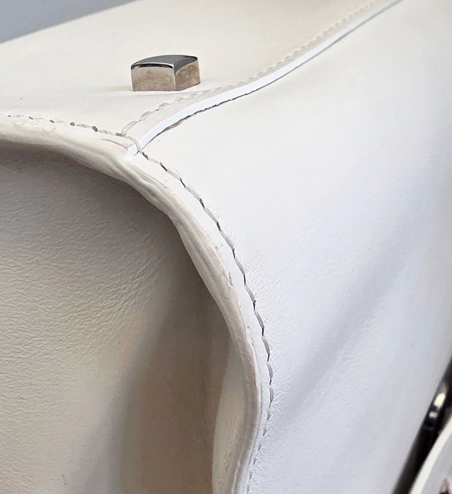 Delvaux Tempête White Calfskin Top Handle Bag