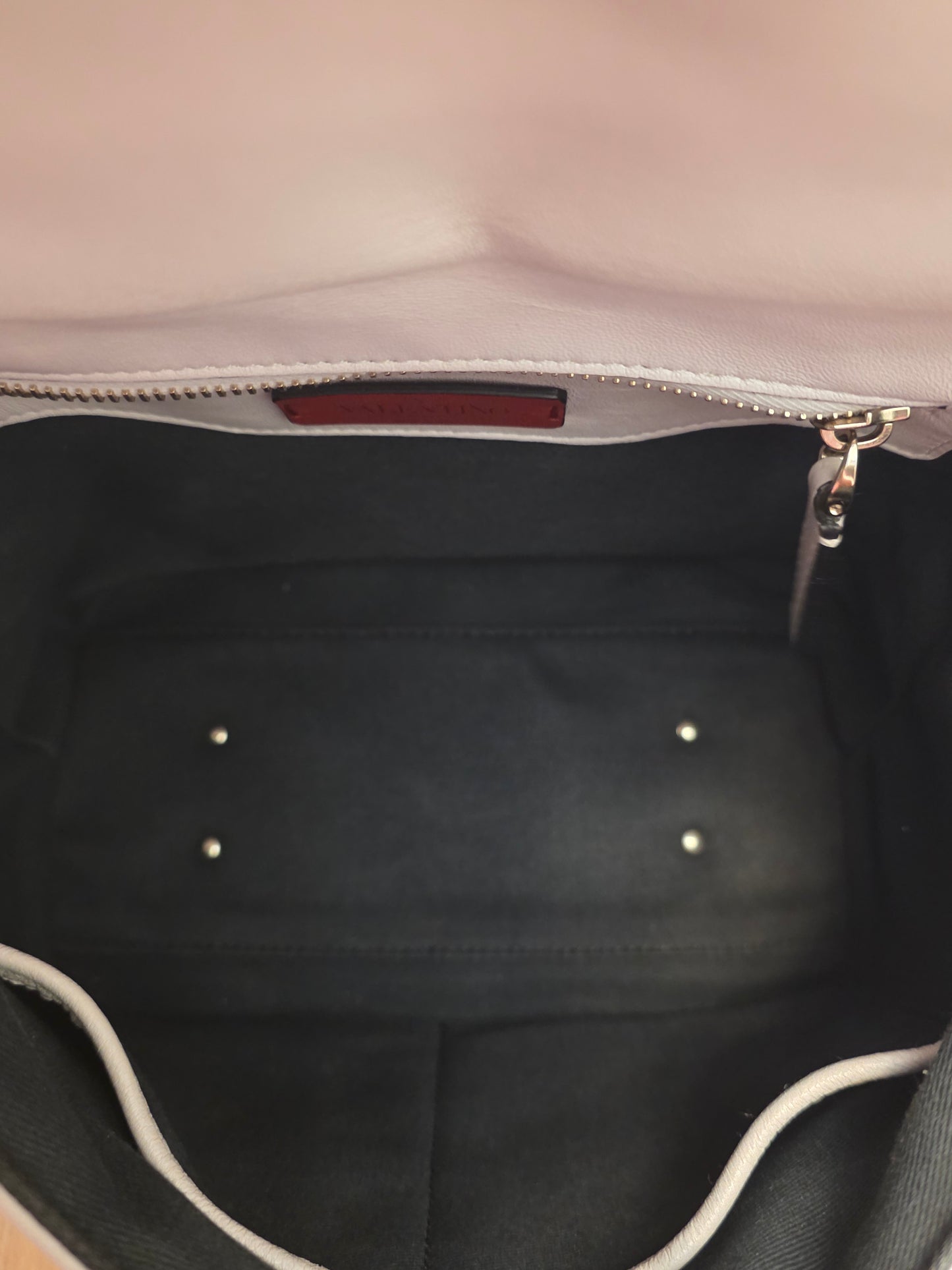 Valentino Garavani Roman Stud The Handle Bag Black Ivory Quilted Leather Large Top Handle Shoulder Bag