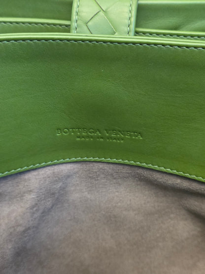 Authentic Bottega Veneta Large Roma Intrecciato Leather Tote Bag | Parakeet Green | Made in Italy
