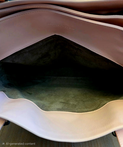 Authentic Bottega Veneta Large Roma Intrecciato Leather Tote Bag | Blush Pink | Made in Italy