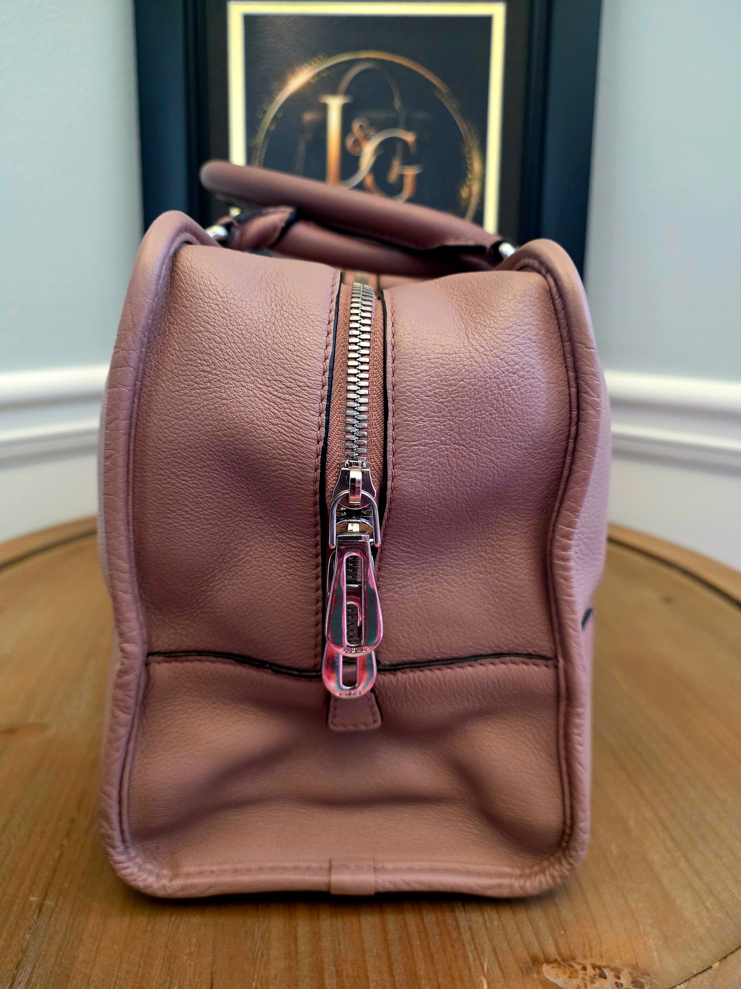 Loewe Amazona 28 Pink Leather Satchel Bag | Pre-Owned Designer Handbag | IG Luxury Archive