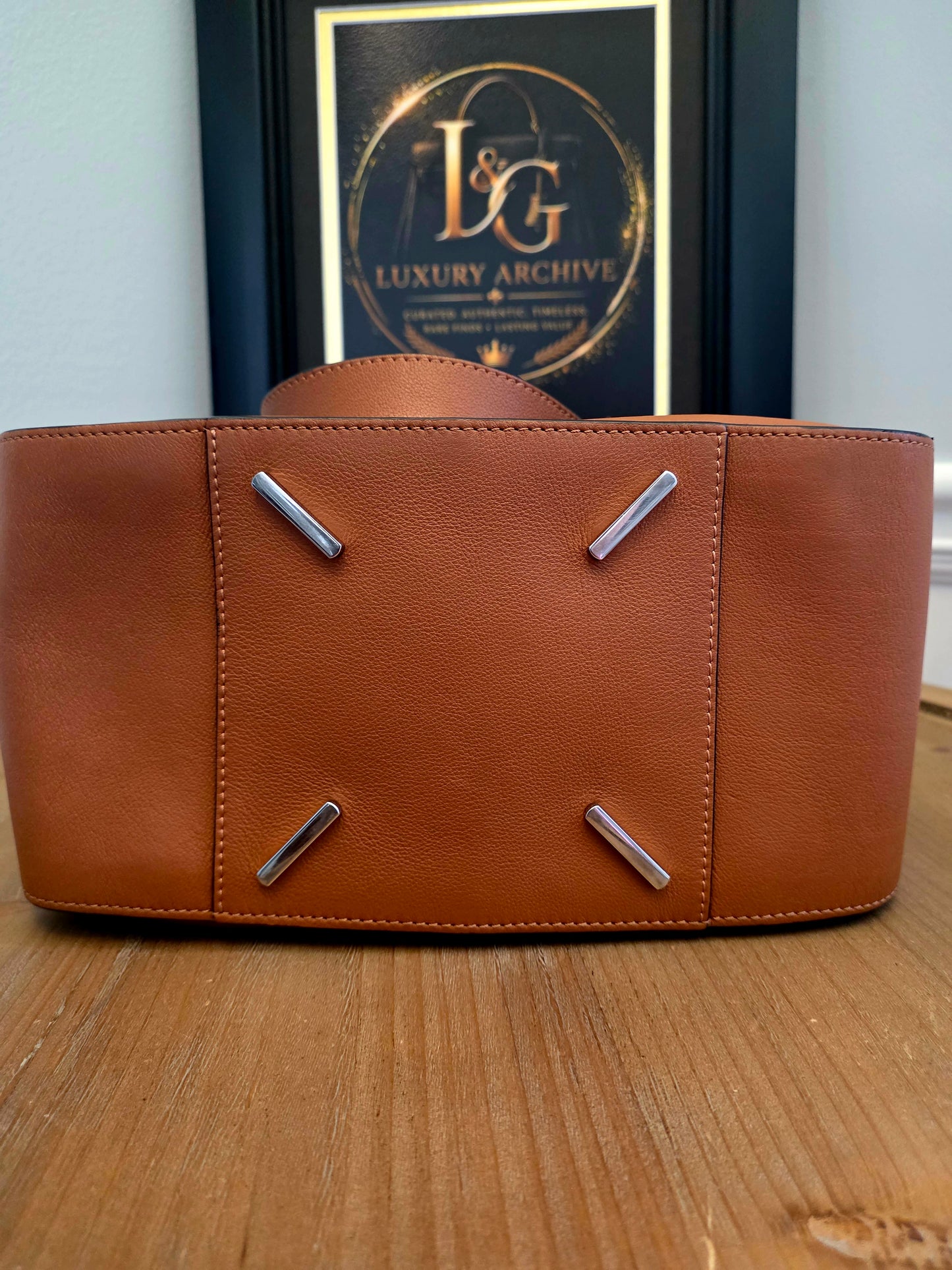 Loewe Hammock Medium Tan Leather Shoulder Bag with Strap | Authentic Pre-Owned Luxury Bag