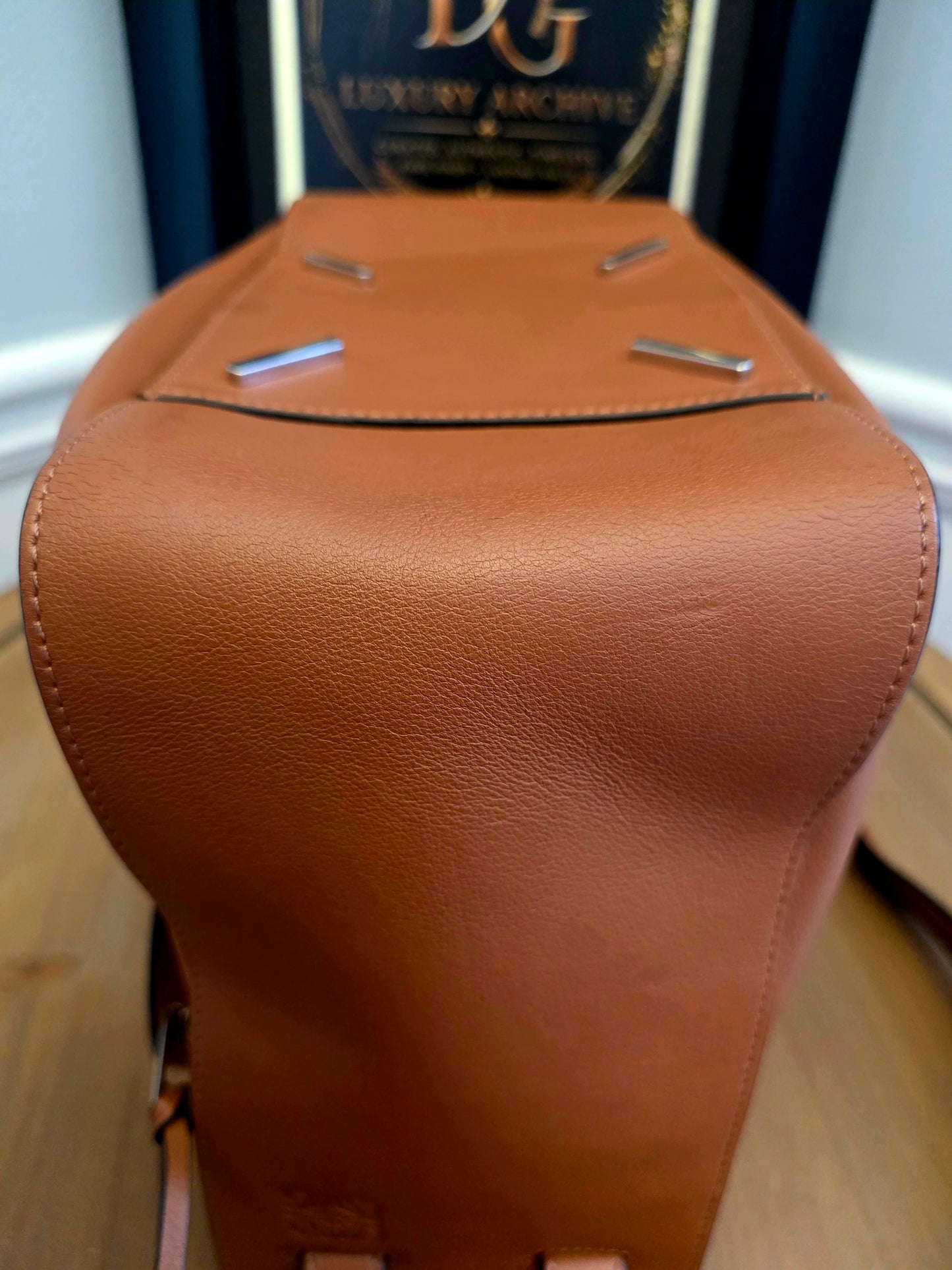 Loewe Hammock Medium Tan Leather Shoulder Bag with Strap | Authentic Pre-Owned Luxury Bag