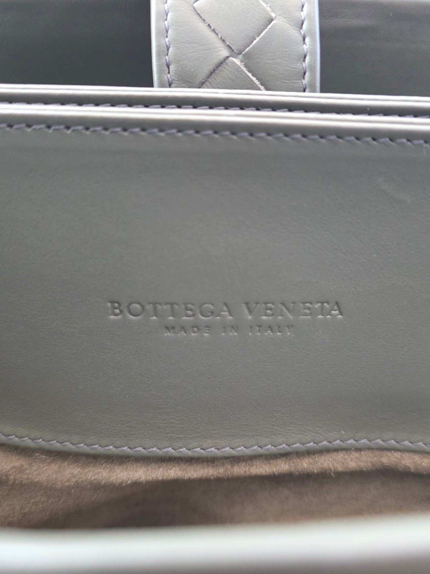 Authentic Bottega Veneta Large Roma Intrecciato Ricamo Tote | Olive Green & Plum Embroidery | Rare Limited Design | Made in Italy