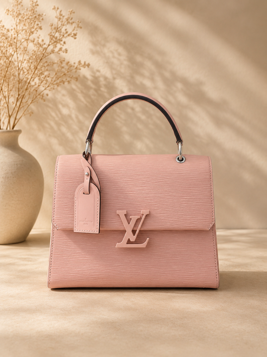 Louis Vuitton Pink Epi Leather Twist MM Tote Bag