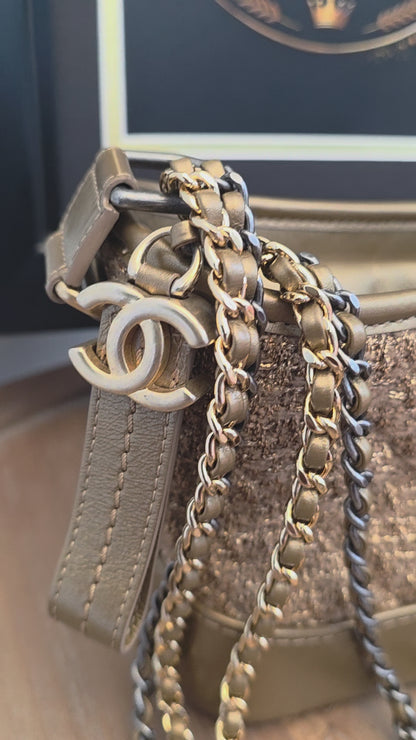 The Champagne Tweed Collection: Chanel CC Charm Shoulder Bag