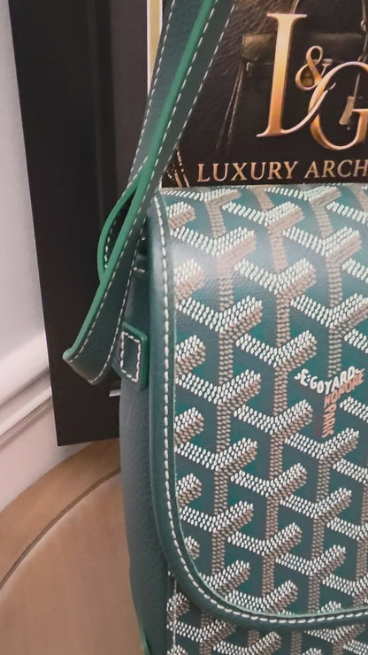 Goyard Belvédère PM Messenger Bag — Green Goyardine Canvas & Leather